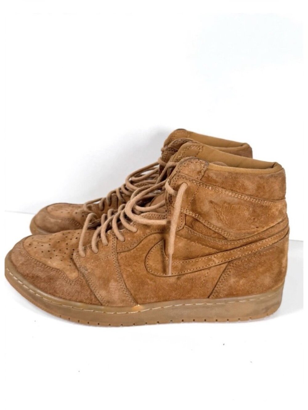 Nike Air Jordan 1 Retro High OG Wheat 555088-710 Men's Size 12 Suede Sneakers
